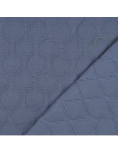 Tessuto trapuntato doppia garza - Blu jeans