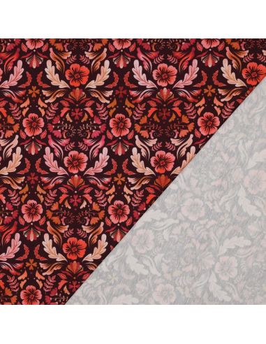 Tessuto jersey stampato Clara - Sfondo rosso