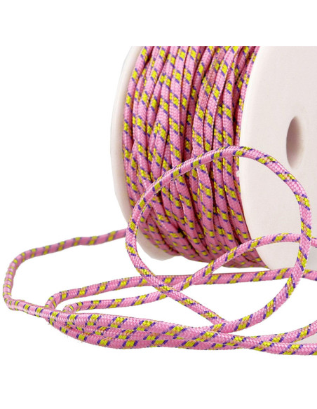 Corda multicolore sport - Rosa, giallo e viola