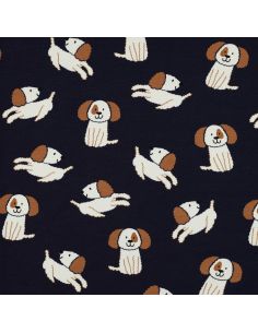 Tessuto felpato leggero cani - Blu marino 2