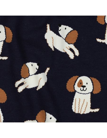 Tessuto felpato leggero cani - Blu marino