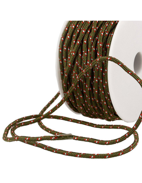 Cordone multicolore sport - Kaki, rosso e bianco