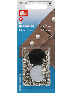 Set di 20 rivetti tubolari con utensile di perforazione da 3-4 mm