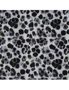 Tessuto in viscosa effetto satinato - Animale nero 2