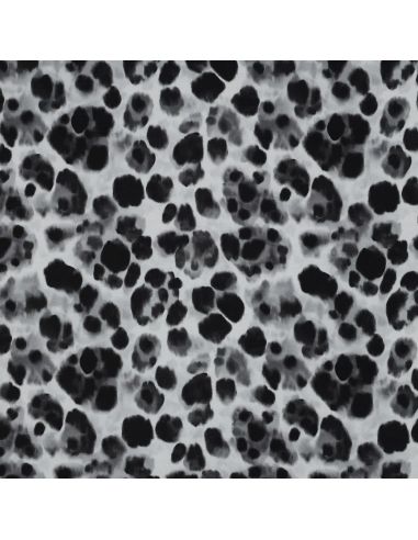 Tessuto in viscosa effetto satinato - Animale nero