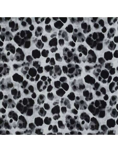 Tessuto in viscosa effetto satinato - Animale nero