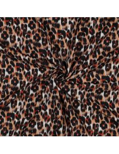 Tessuto viscosa lurex - Animale marrone