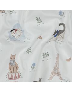 Tessuto popeline di cotone - Viva la Francia