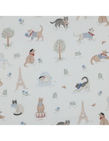 Tessuto popeline di cotone - Viva la Francia