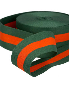 Strisce di gallone 40 mm - Verde e rosso
