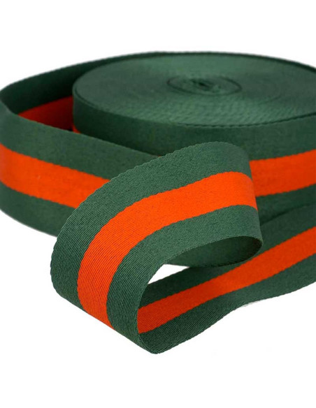 Strisce di gallone 40 mm - Verde e rosso