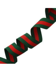 Strisce di gallone 40 mm - Verde e rosso 2