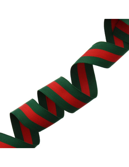 Strisce di gallone 40 mm - Verde e rosso