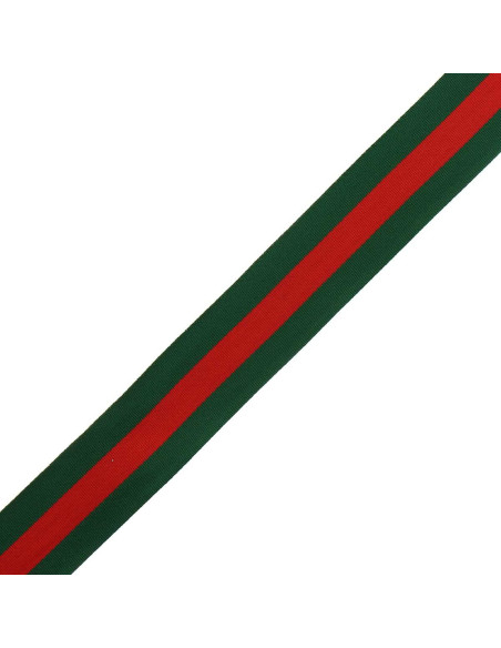 Strisce di gallone 40 mm - Verde e rosso