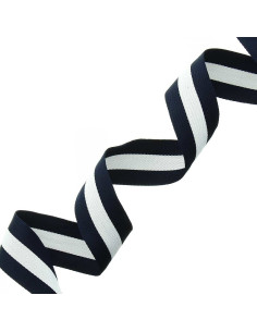 Strisce di gallone 40 mm - Blu marino e bianco 2