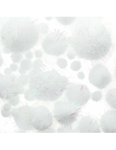 Set di 60 pompon brillanti - Iridescenti