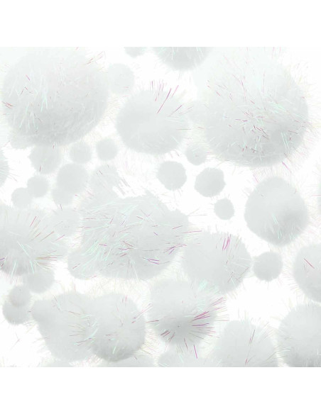 Set di 60 pompon brillanti - Iridescenti