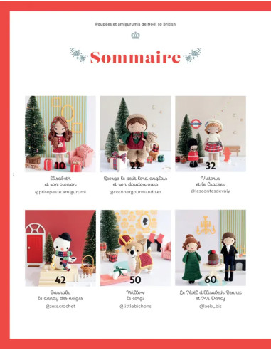Libro bambole e amigurumi di Natale in stile British