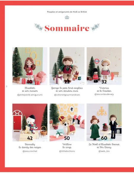 Libro bambole e amigurumi di Natale in stile British
