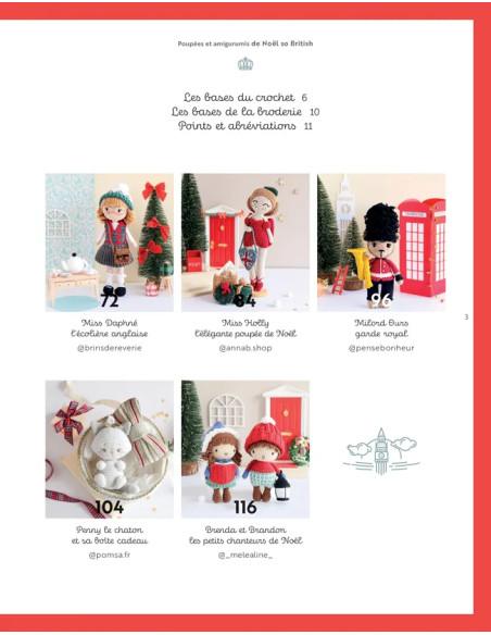 Libro bambole e amigurumi di Natale in stile British