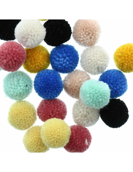 Set di 24 pompon in lana - Natura