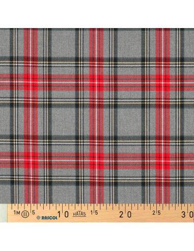 Tessuti tartan scozzesi - Rosso e grigio