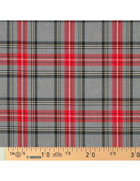 Tessuti tartan scozzesi - Rosso e grigio