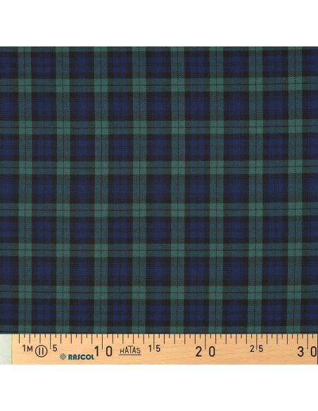 Tessuti tartan scozzesi - Nero, blu e verde