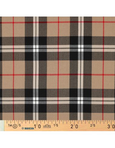 Tessuti tartan scozzesi - Cammello e nero