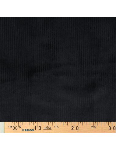 Tessuto velluto a coste cotone - Nero