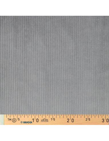 Tessuto velluto a coste cotone - Grigio