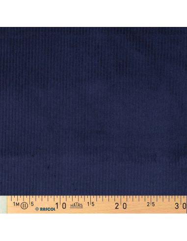 Tessuto velluto a coste cotone - Blu marino