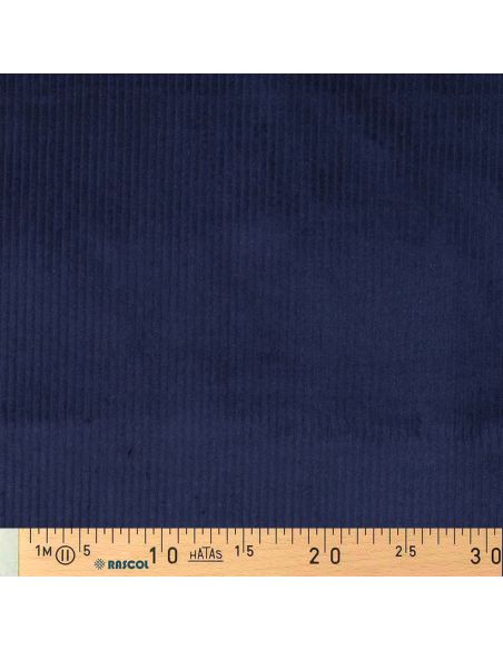 Tessuto velluto a coste cotone - Blu marino