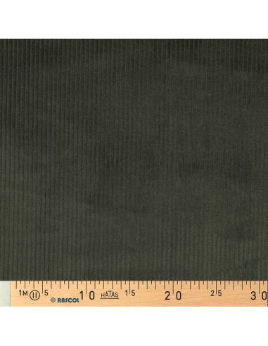 Tessuto velluto a coste di cotone - Verde scuro