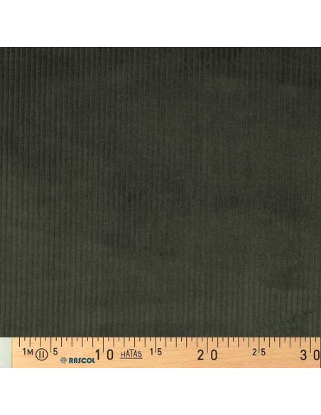 Tessuto velluto a coste di cotone - Verde scuro