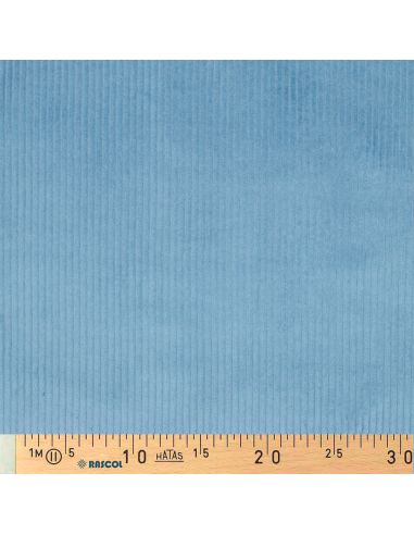 Tessuto velluto a coste di cotone - Blu