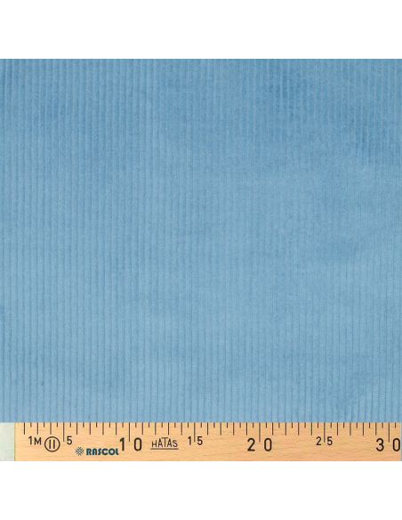Tessuto velluto a coste di cotone - Blu