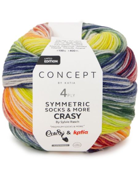Lana per calze Symmetric Socks & More Crazy Katia
