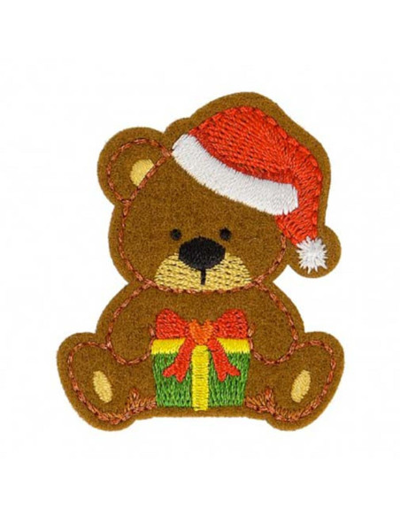 Toppa termoadesiva di Natale - Orsetto