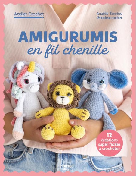 Libro amigurumi in filato ciniglia