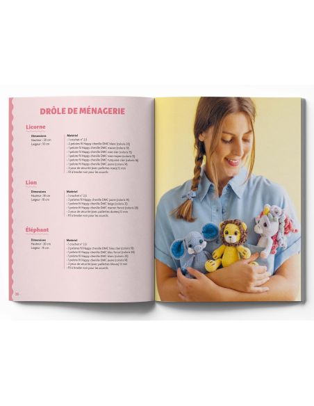 Libro amigurumi in filato ciniglia