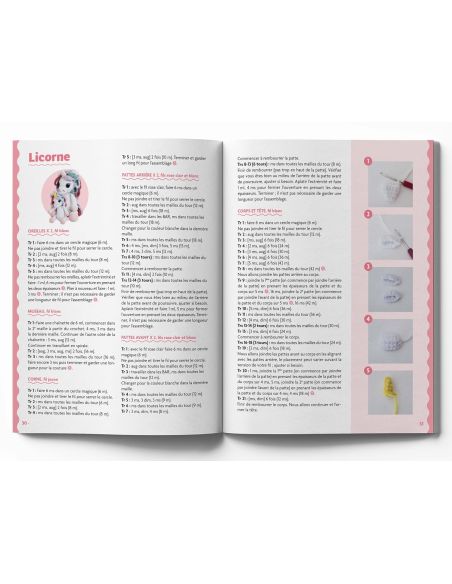 Libro amigurumi in filato ciniglia