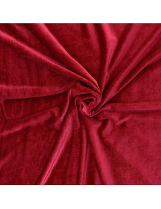 Tessuto velluto elasticizzato - Rosso