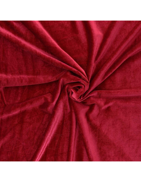 Tessuto velluto elasticizzato - Rosso