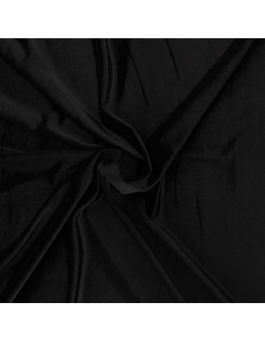 Tessuto velluto elasticizzato - Nero