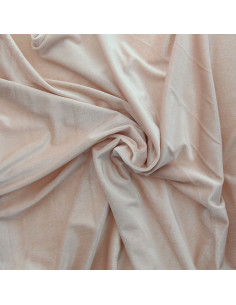 Tessuto velluto elasticizzato - Rosa cipria