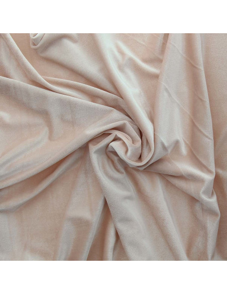 Tessuto velluto elasticizzato - Rosa cipria