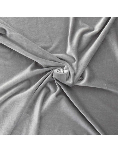 Tessuto velluto elasticizzato - Argento