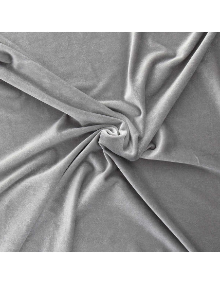 Tessuto velluto elasticizzato - Argento