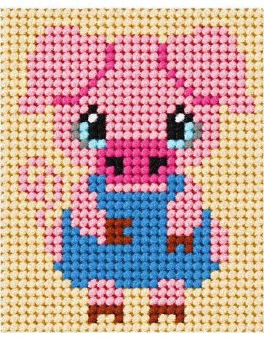 Kit telaio per bambini - Maialino